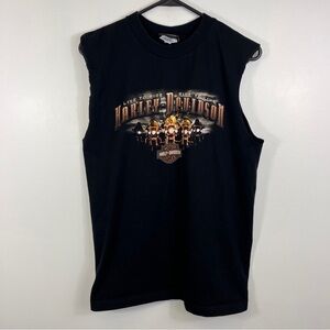 Harley Davidson Harley Sleeveless Shirt New River Gorge West VA Biker Sz M Vtg